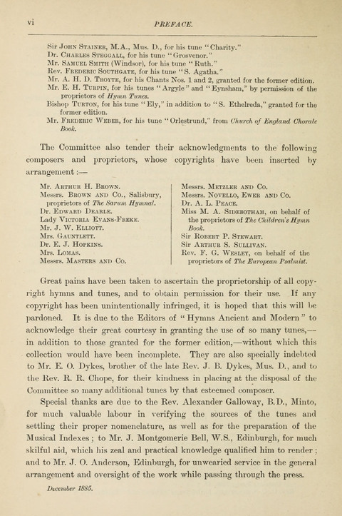 The Scottish Hymnal: (Appendix incorporated) with tunes for use in churches page ix