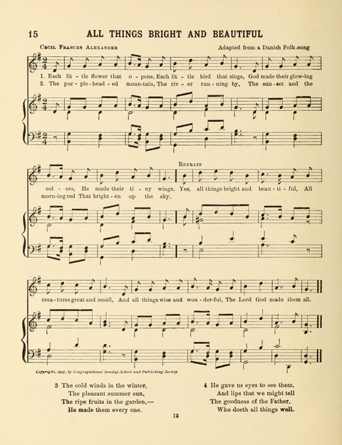 Songs for Little People: for use in the Sunday-School, the Kindergarten and the Home page 12