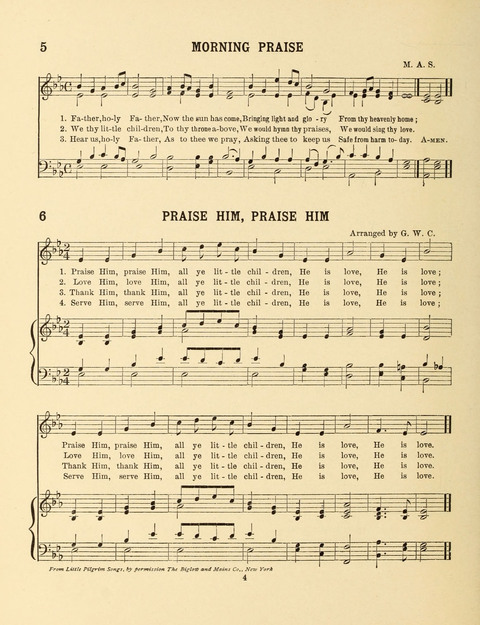 Songs for Little People: for use in the Sunday-School, the Kindergarten and the Home page 4