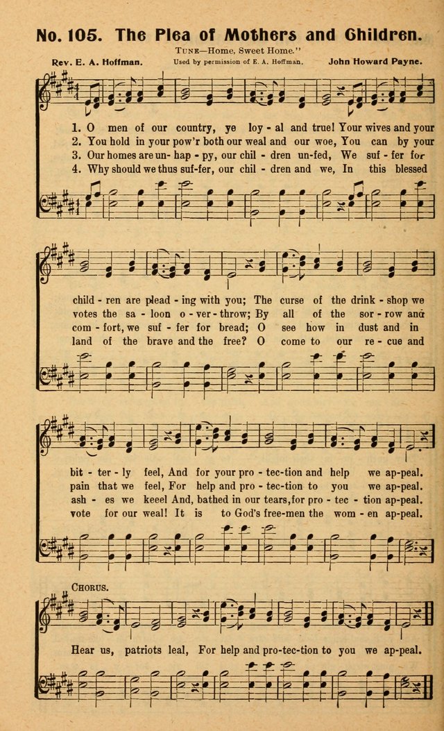 Songs of the New Crusade: a collection of stirring twentieth century temperance songs page 104
