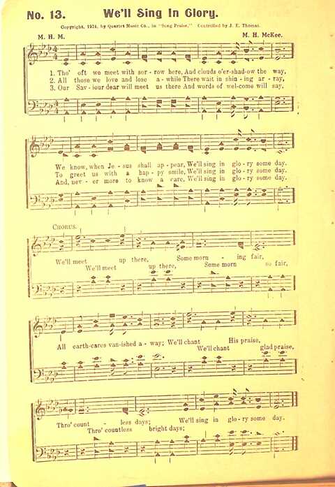 Song Praise: for Sunday school, revival and young people