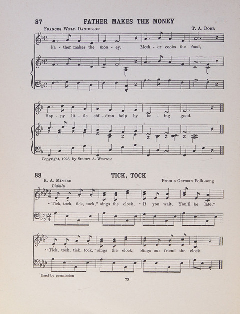 Song and Play for Children: for Sunday and weekday use page 72
