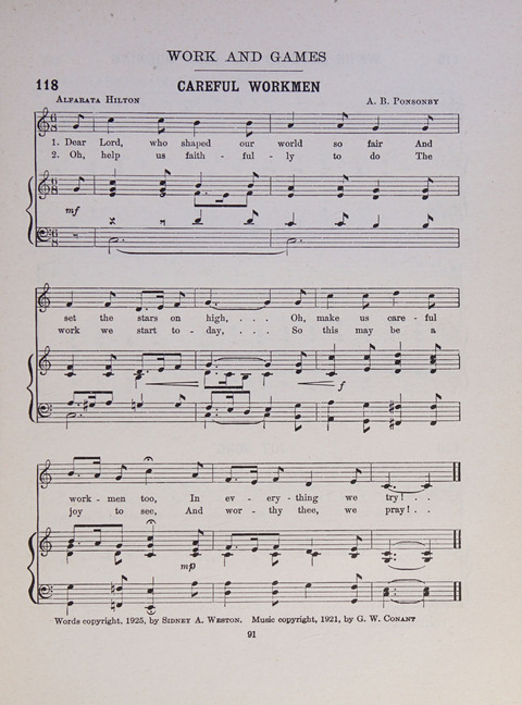 Song and Play for Children: for Sunday and weekday use page 91