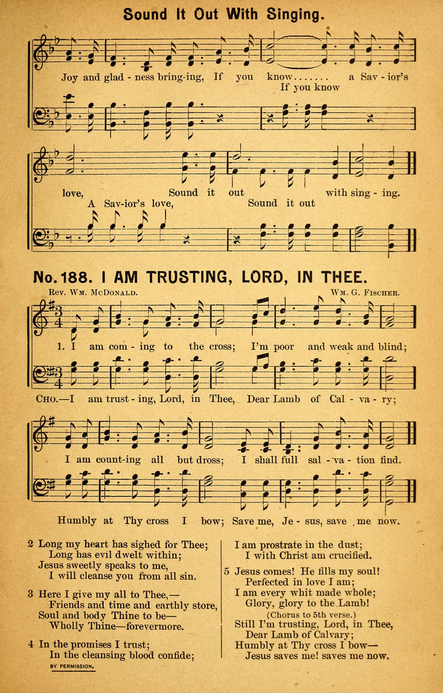 Songs of the Pentecost for the Forward Gospel Movement page 187