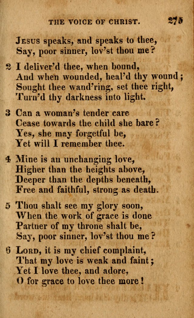 A Selection of Psalms and Hymns: done under the appointment of the Philadelphian Association (4th ed.) page 275