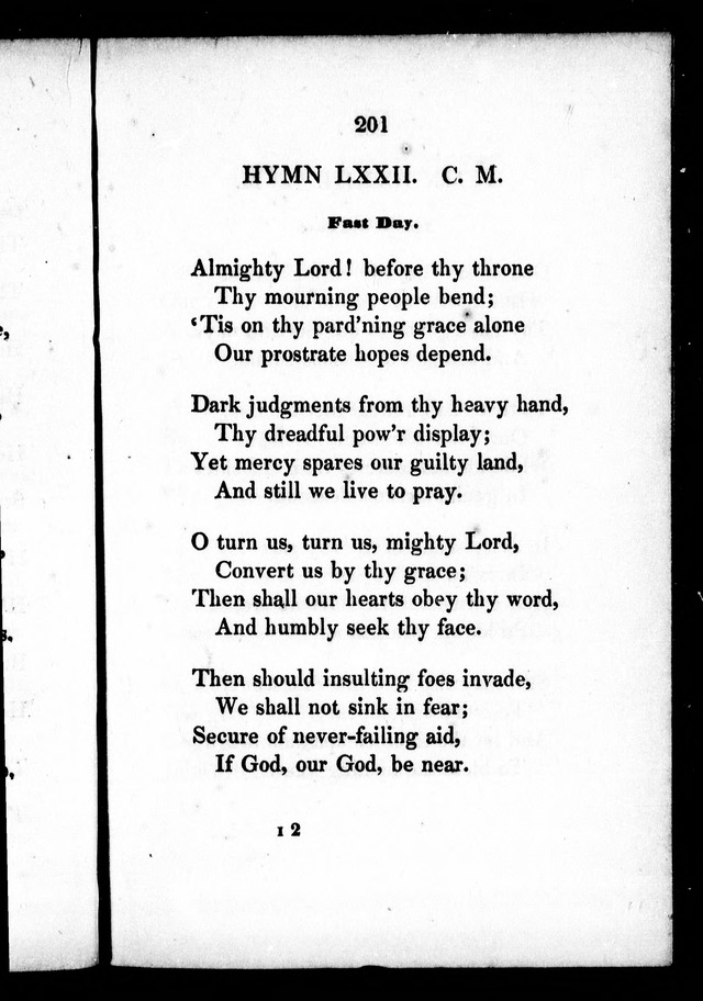 A Selection of Psalms, Hymns and Anthems, for every Sunday and principal festival throughout the year. for the use of congregations in the dioceses Quebec and Toronto. page 201