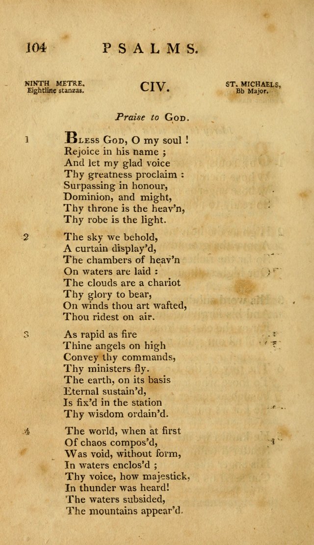 A Selection of Psalms and Hymns, Embracing all the Varieties of Subjects page 106