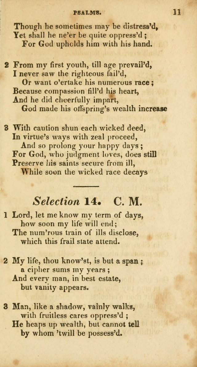 A Selection of Psalms and Hymns, for the use of Sunday Schools page 11