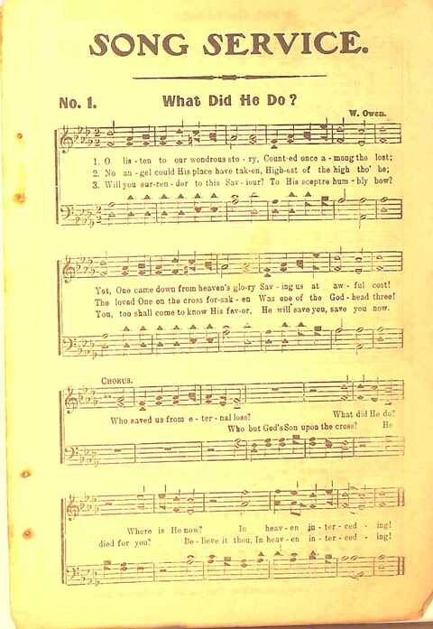 Song Service page 1