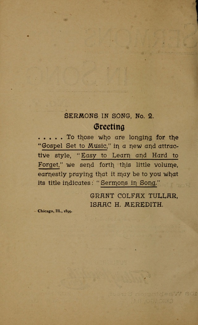 Sermons in Song No. 2: for use in Gospel Meetings and other religious services page 5