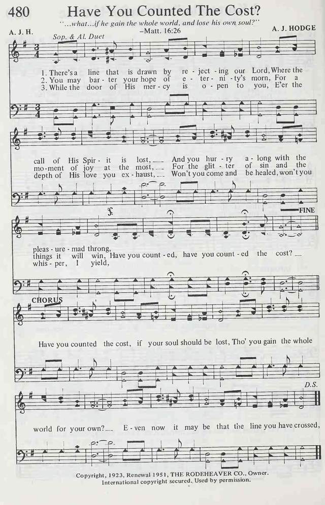 Sacred Selections for the Church: a collection of sacred selections featuring choice favorites old and new (57th ed) page 463