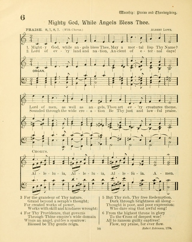 Sunday-School Book: with music: for the use of the Evangelical Lutheran congregations (Rev. and Enl.) page 100