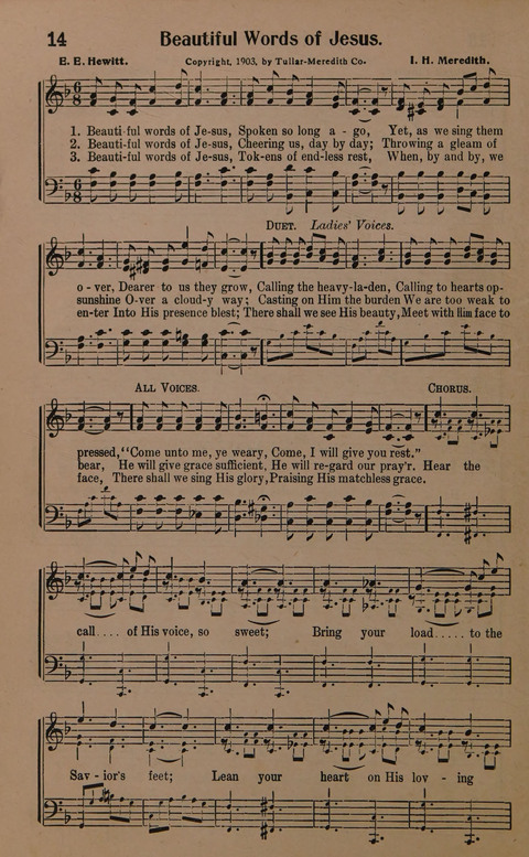 Sacred Solos and Duets: suitable for special music in church service, gospel meetings, Sunday school, Christian Endeavor, etc. page 16