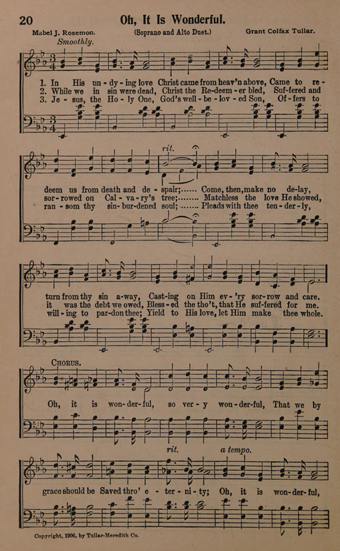 Sacred Solos and Duets: suitable for special music in church service, gospel meetings, Sunday school, Christian Endeavor, etc. page 22