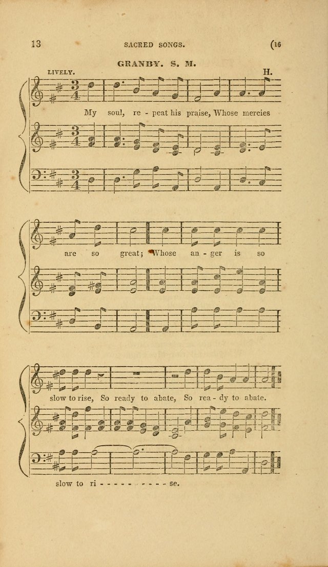 Sacred Songs for Family and Social Worship: comprising the most approved spiritual hymns with chaste and popular tunes page 16