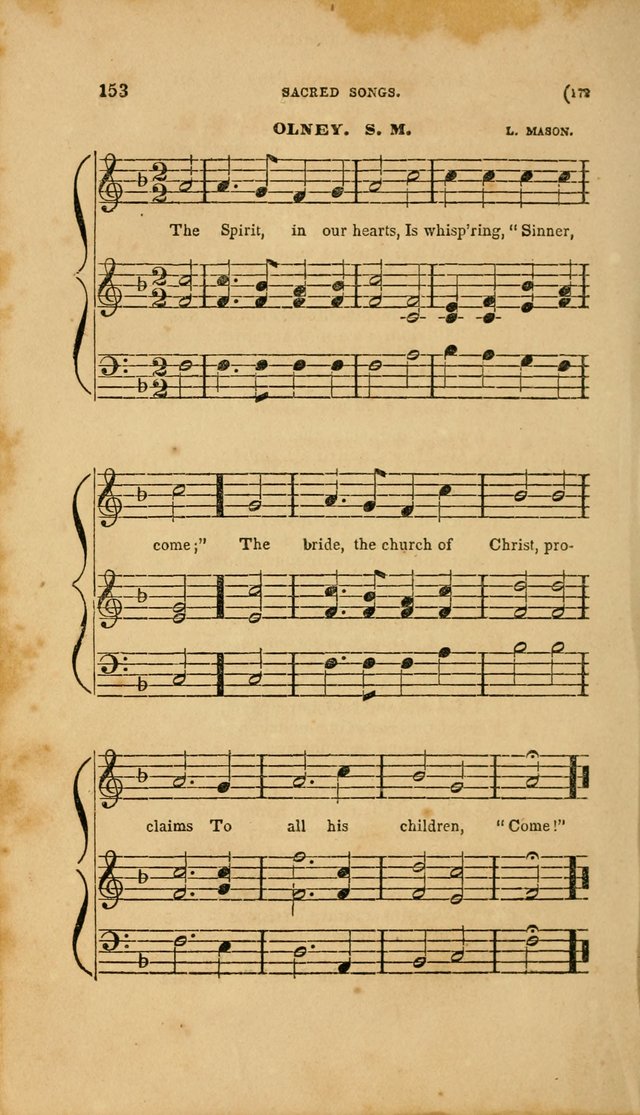 Sacred Songs for Family and Social Worship: comprising the most approved spiritual hymns with chaste and popular tunes page 172