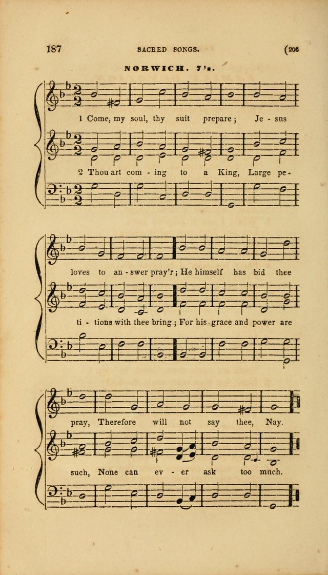 Sacred Songs for Family and Social Worship: comprising the most approved spiritual hymns with chaste and popular tunes page 206
