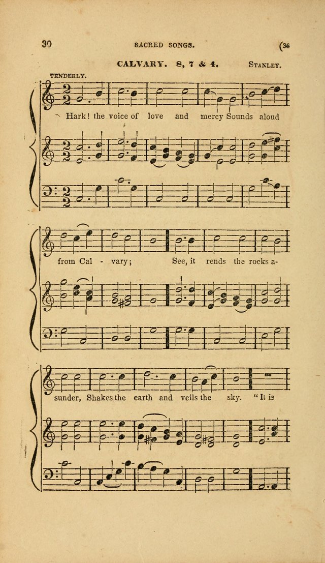 Sacred Songs for Family and Social Worship: comprising the most approved spiritual hymns with chaste and popular tunes page 36