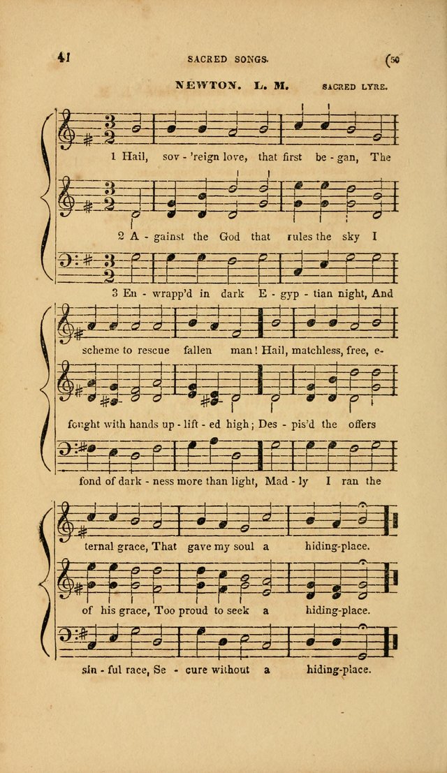 Sacred Songs for Family and Social Worship: comprising the most approved spiritual hymns with chaste and popular tunes page 50