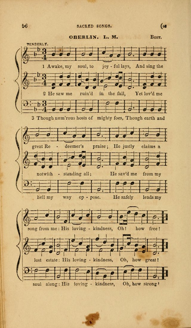 Sacred Songs for Family and Social Worship: comprising the most approved spiritual hymns with chaste and popular tunes page 66