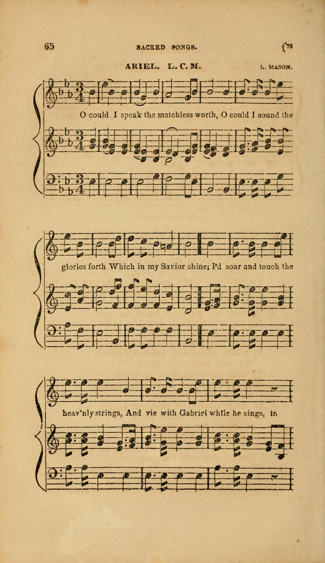 Sacred Songs for Family and Social Worship: comprising the most approved spiritual hymns with chaste and popular tunes page 76