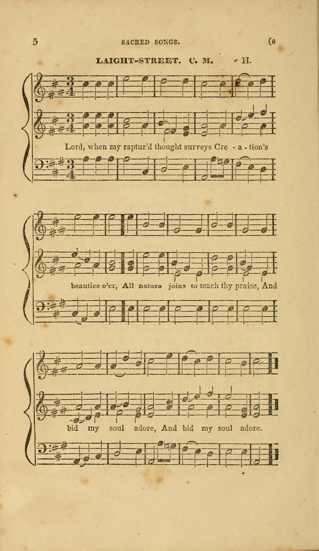 Sacred Songs for Family and Social Worship: comprising the most approved spiritual hymns with chaste and popular tunes page 8