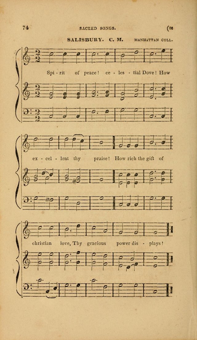 Sacred Songs for Family and Social Worship: comprising the most approved spiritual hymns with chaste and popular tunes page 86