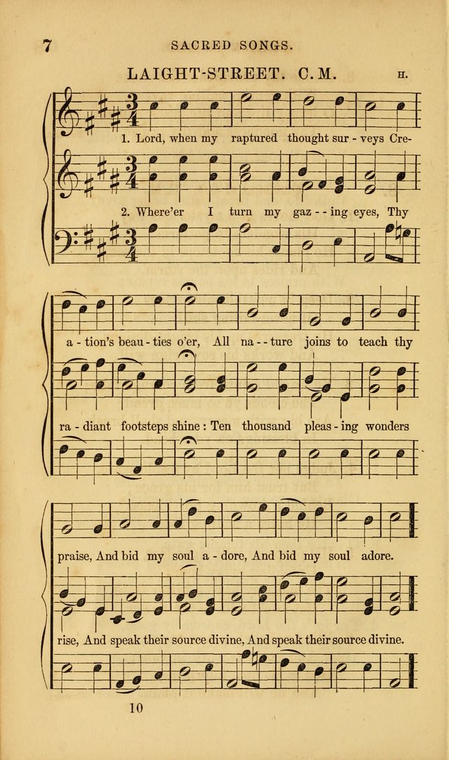 Sacred Songs for Family and Social Worship: comprising the most approved spiritual hymns with chaste and popular tunes ( New ed. rev. and enl.) page 10
