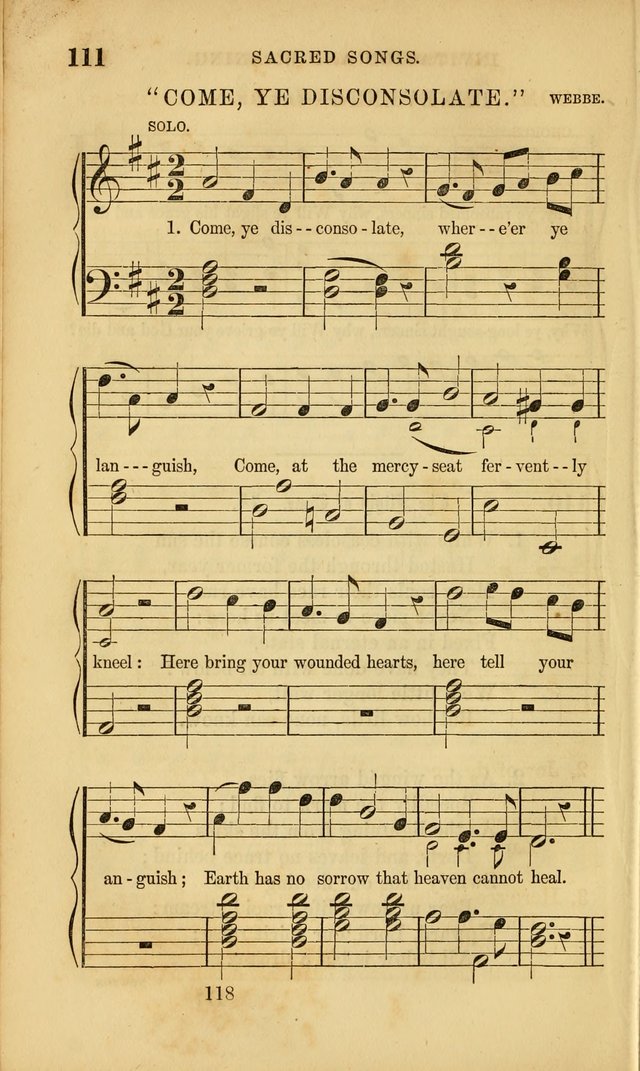 Sacred Songs for Family and Social Worship: comprising the most approved spiritual hymns with chaste and popular tunes ( New ed. rev. and enl.) page 118