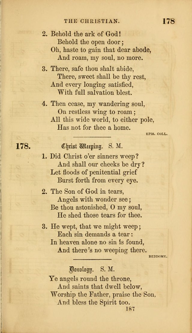 Sacred Songs for Family and Social Worship: comprising the most approved spiritual hymns with chaste and popular tunes ( New ed. rev. and enl.) page 189