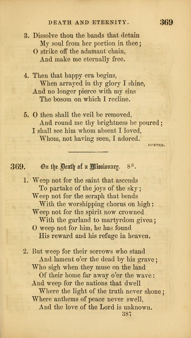 Sacred Songs for Family and Social Worship: comprising the most approved spiritual hymns with chaste and popular tunes ( New ed. rev. and enl.) page 389