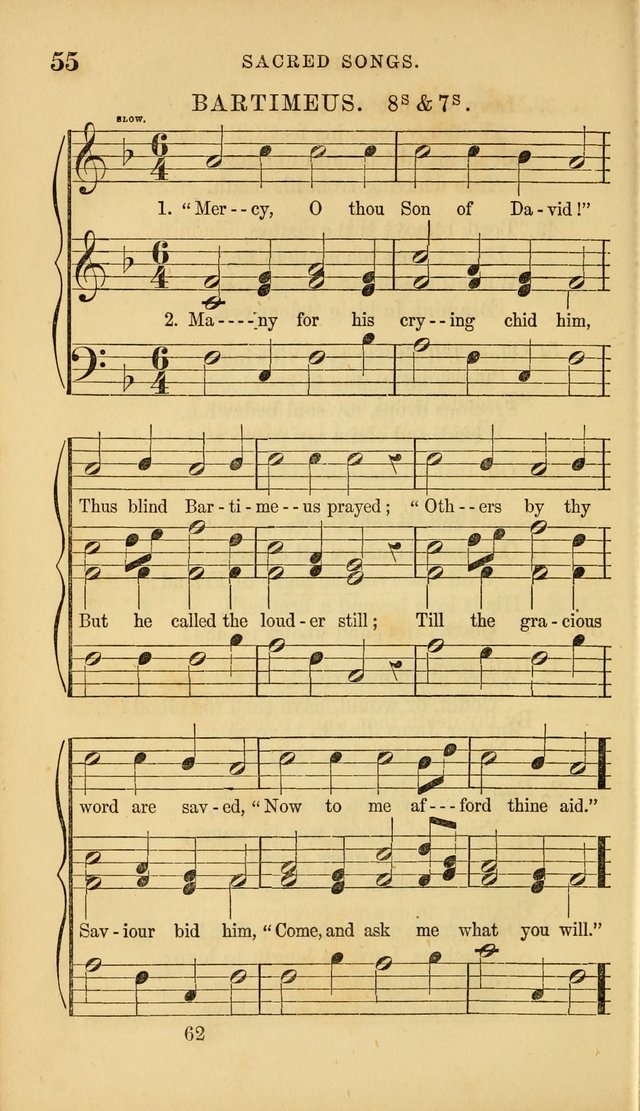 Sacred Songs for Family and Social Worship: comprising the most approved spiritual hymns with chaste and popular tunes ( New ed. rev. and enl.) page 62