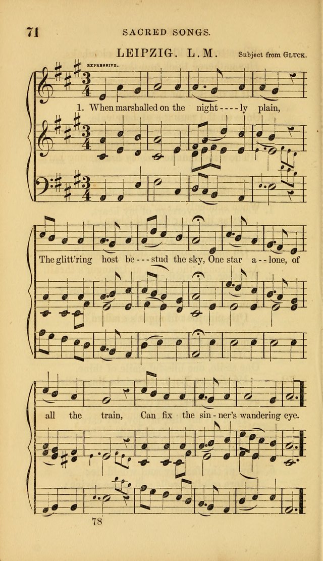 Sacred Songs for Family and Social Worship: comprising the most approved spiritual hymns with chaste and popular tunes ( New ed. rev. and enl.) page 78