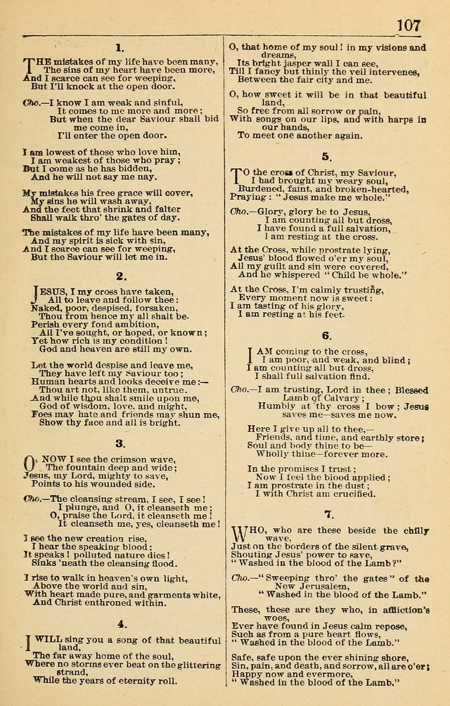 Spiritual Songs for Gospel Meetings and the Sunday School page 105