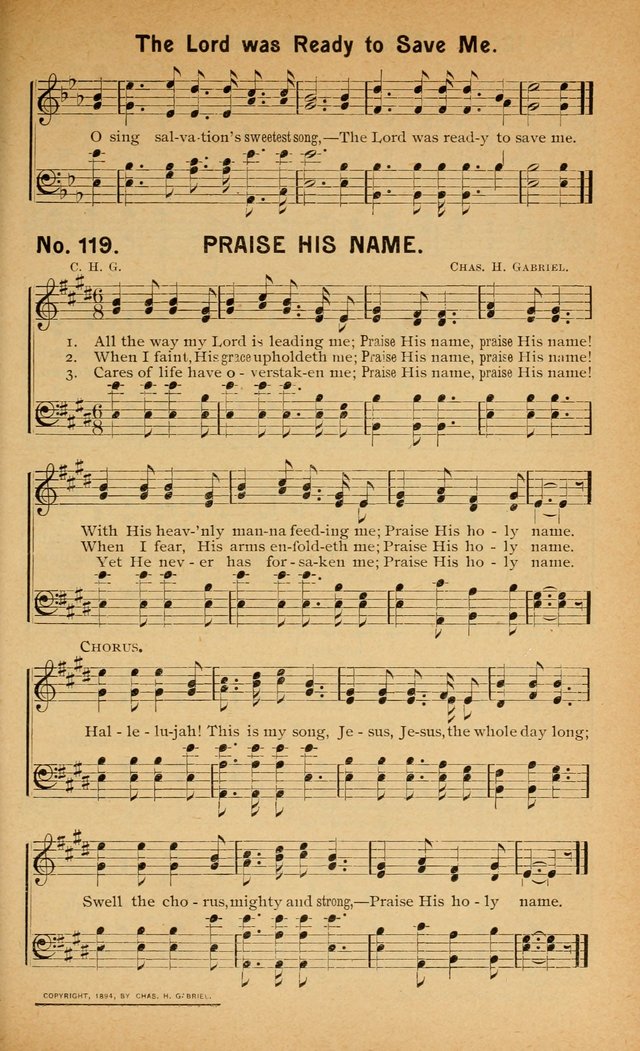 Salvation Songs: for gospel meetings, Endeavor Societies, Epworth Leagues, Baptist Unions, Sunday schools and prayer meetings page 122