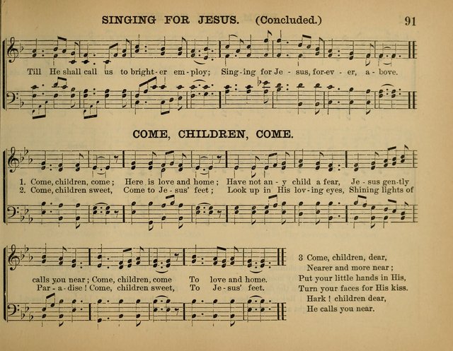 The Sunday School Hymnal: a collection of hymns and music for use in Sunday school services and social meetings page 91