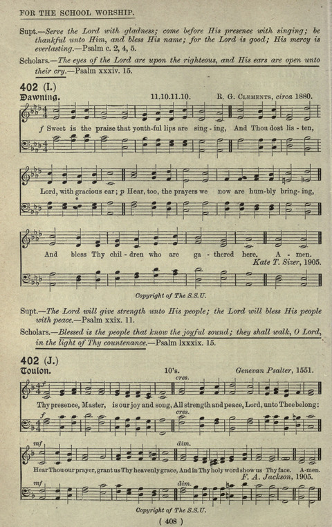 The Sunday School Hymnary: a twentieth century hymnal for young people (4th ed.) page 407