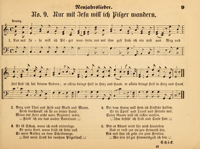 Sonntags-Schul-Harfe: sammlung drei- und vierstimmiger Lieder, Choräle und Responsorien: der Jugend der deutschen evang.-lutherischen Kirche in Amerika (Neuestes Aufl.) page 9