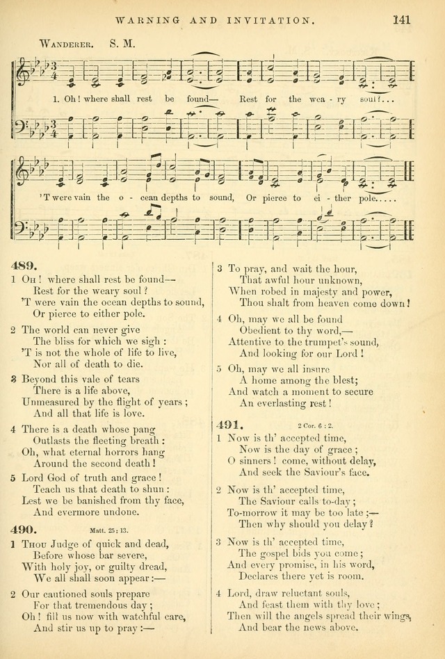 Songs for the Sanctuary: or hymns and tunes for Christian worship page 141