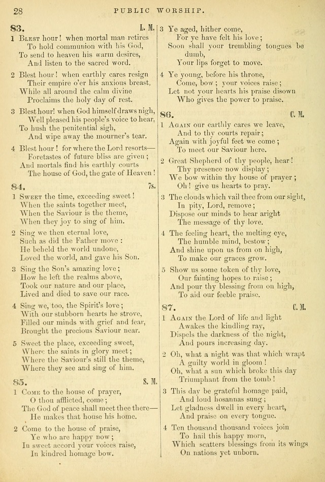 Songs for the Sanctuary: or hymns and tunes for Christian worship page 28