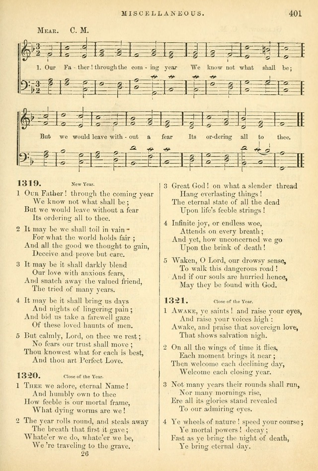 Songs for the Sanctuary: or hymns and tunes for Christian worship page 401