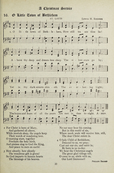 Services and Songs: for use in the Junior Department of the Church School page 33