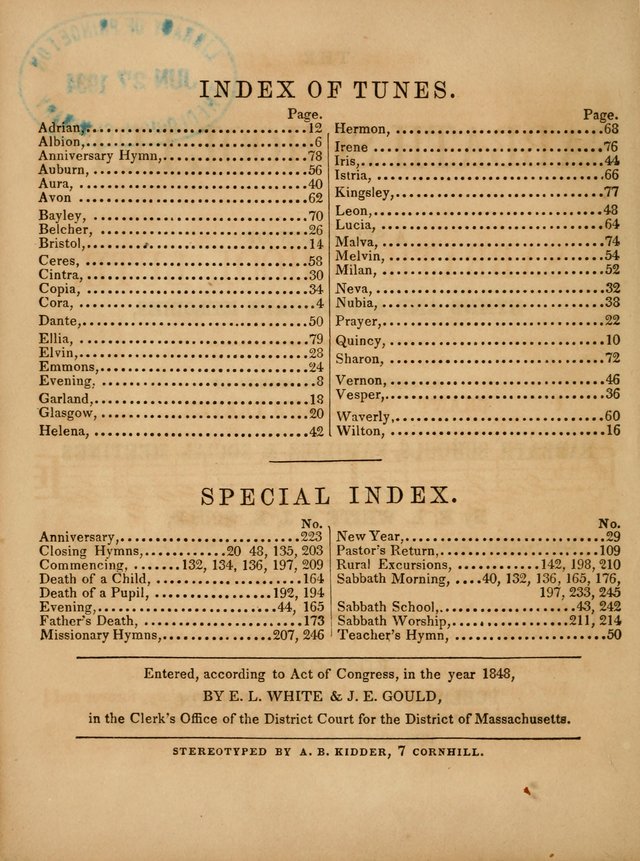 The Sabbath School Lute: a selection of hymns and appropriate melodies, adapted to the wants of Sabbath schools, families and social meetings page 2