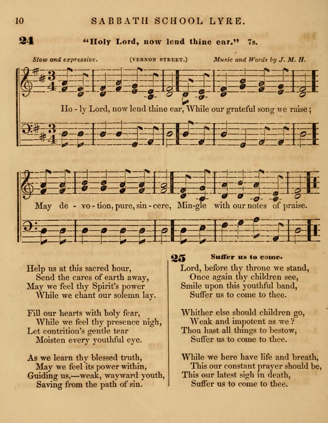 The Sabbath School Lyre: a collection of hymns and music, original and selected, for general use in sabbath schools page 10