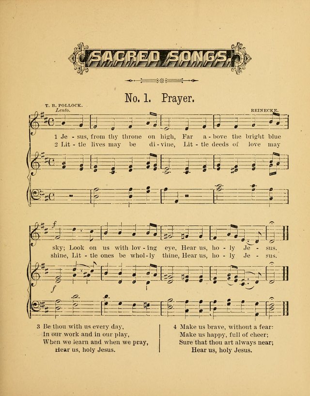 Sacred Songs for Little Singers: a collection adapted to primary classes in Sabbath-schools page 1