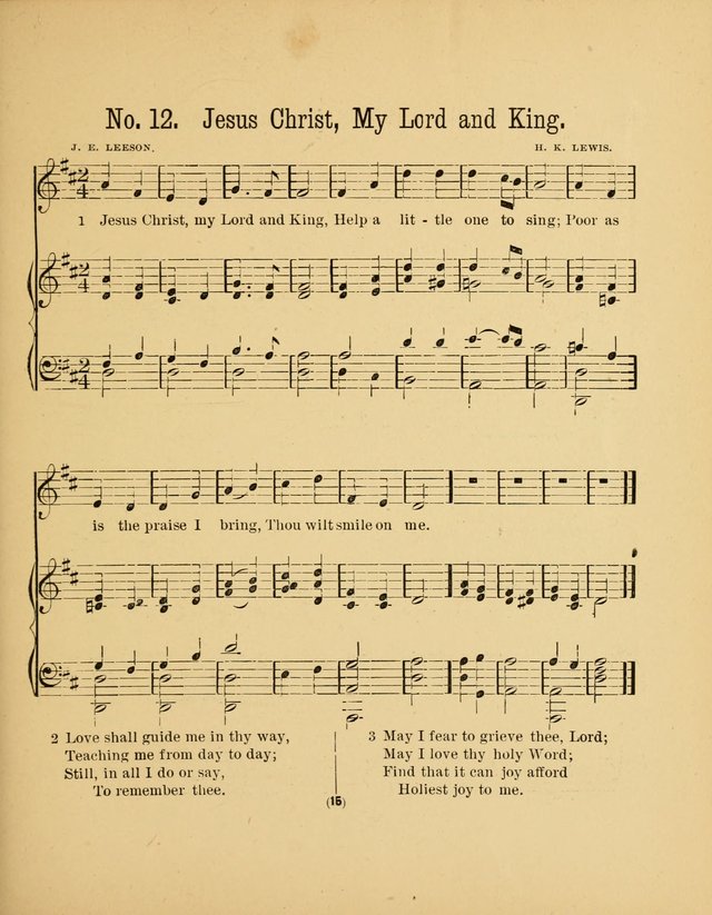 Sacred Songs for Little Singers: a collection adapted to primary classes in Sabbath-schools page 15