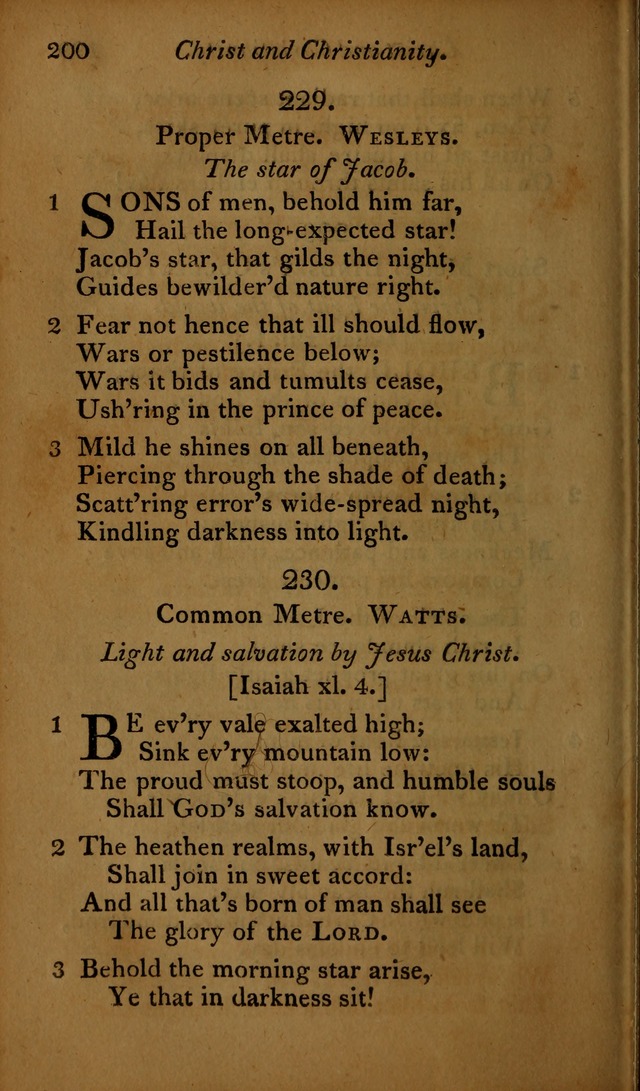 A Selection of Sacred Poetry: consisting of psalms and hymns, from Watts, Doddridge, Merrick, Scott, Cowper, Barbauld, Steele ...compiled for  the use of the Unitarian Church in Philadelphia page 200