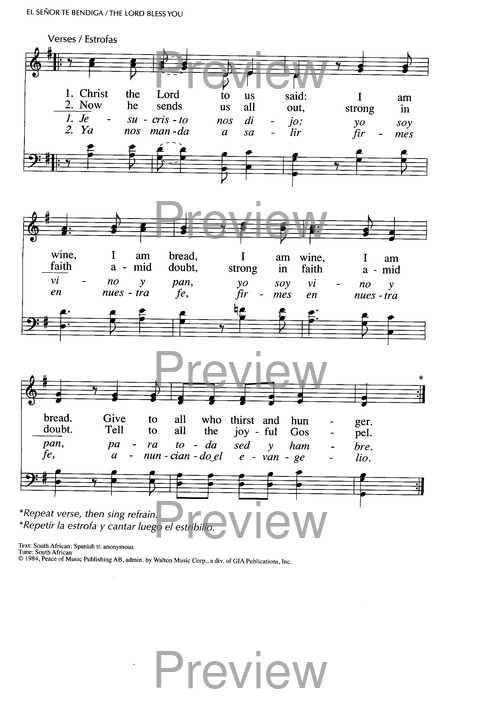 Santo, Santo, Santo: cantos para el pueblo de Dios = Holy, Holy, Holy: songs for the people of God page 1053