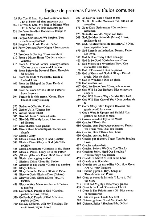 Santo, Santo, Santo: cantos para el pueblo de Dios = Holy, Holy, Holy: songs for the people of God page 1166