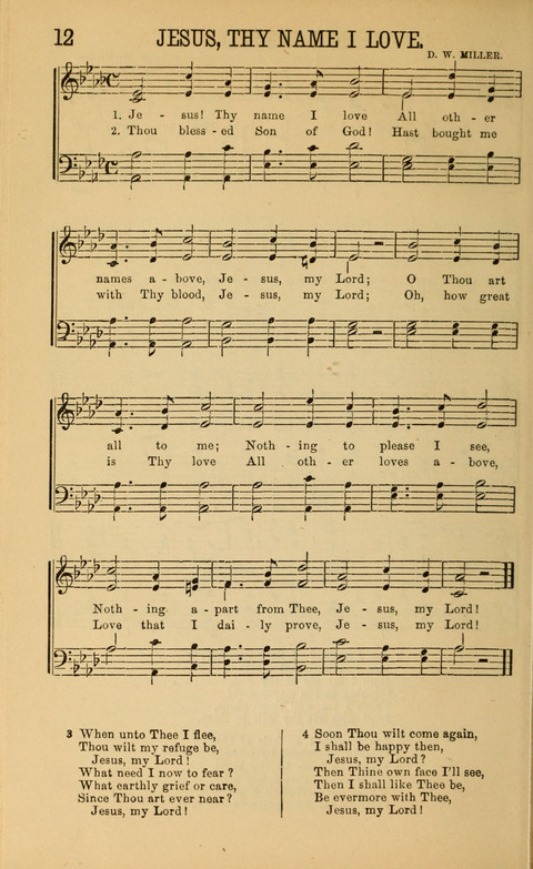 Sabbath Songs and Spiritual Hymns page 12
